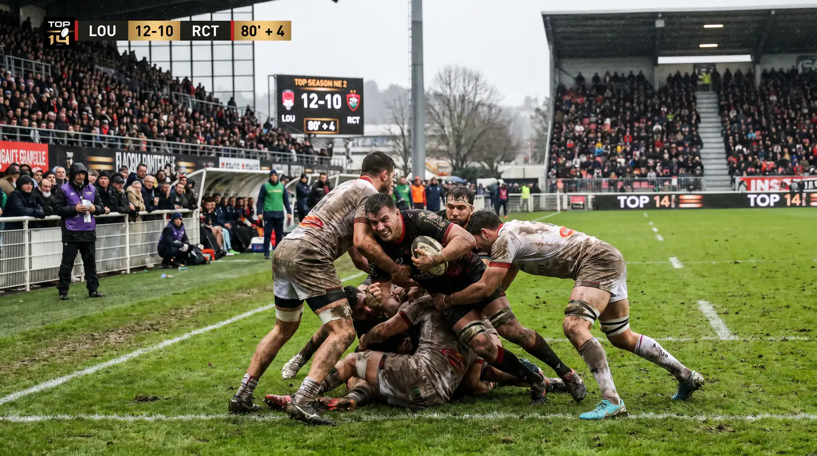 Late-season Top 14 match with a relegation-threatened team playing with visible intensity
